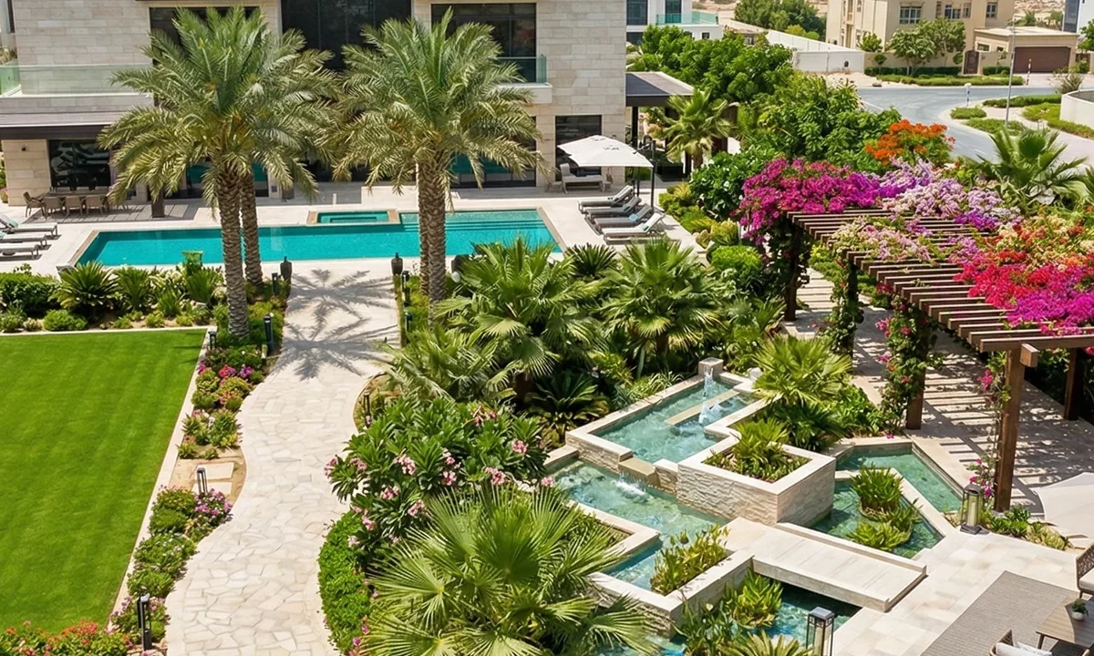 Villa Landscaping Planting, Structure and Privacy That Frames the Villa